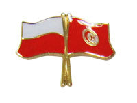 Przypinka - flagi: Polska i Tunezja