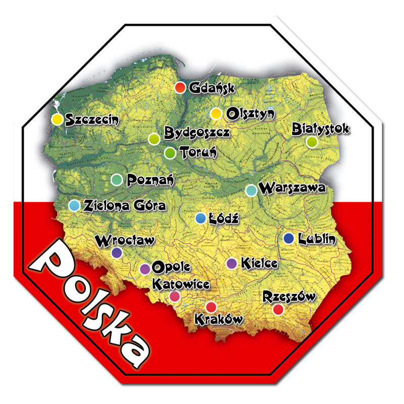 Magnes 3D STOP Polska mapa