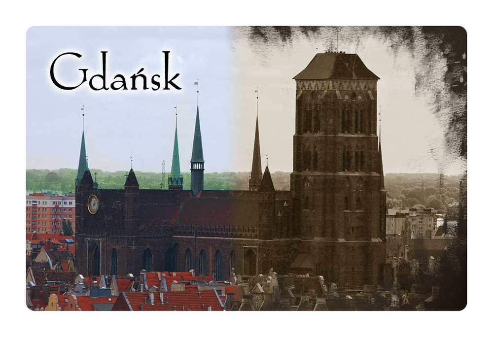 Magnes typu flip - przenikające obrazy Gdańsk katedra