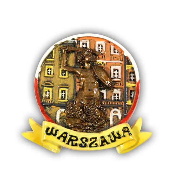 Magnes glazurowany Warszawa Syrenka