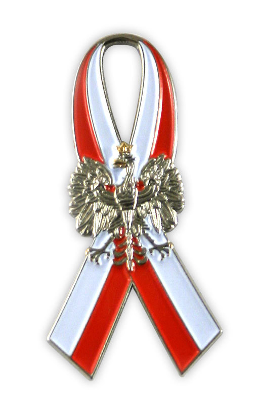 Przypinka wstęga z orłem Polska