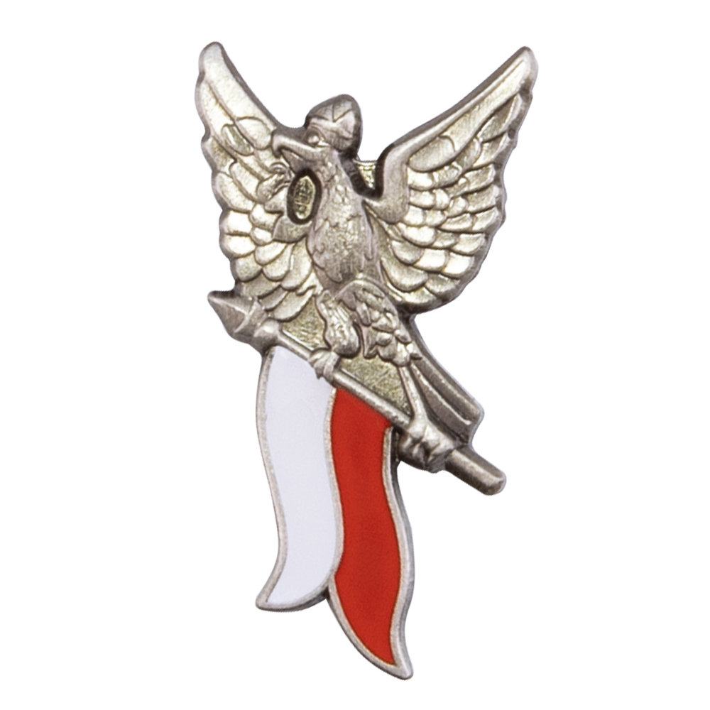 Przypinka Orzełek na fladze lecący Polska