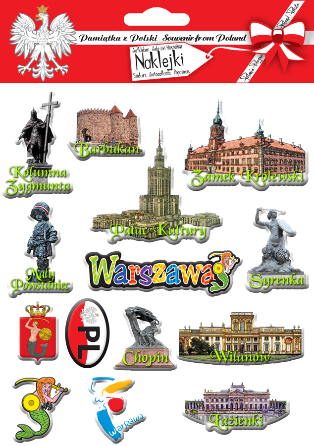Naklejki zestaw Warszawa 01