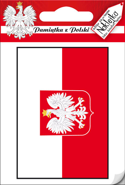 Naklejka pojedyncza Polska 02 Bandera