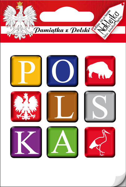 Naklejka pojedyncza Polska 11 Kostka