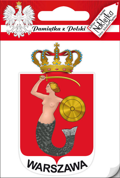 Naklejka pojedyncza herb Warszawa