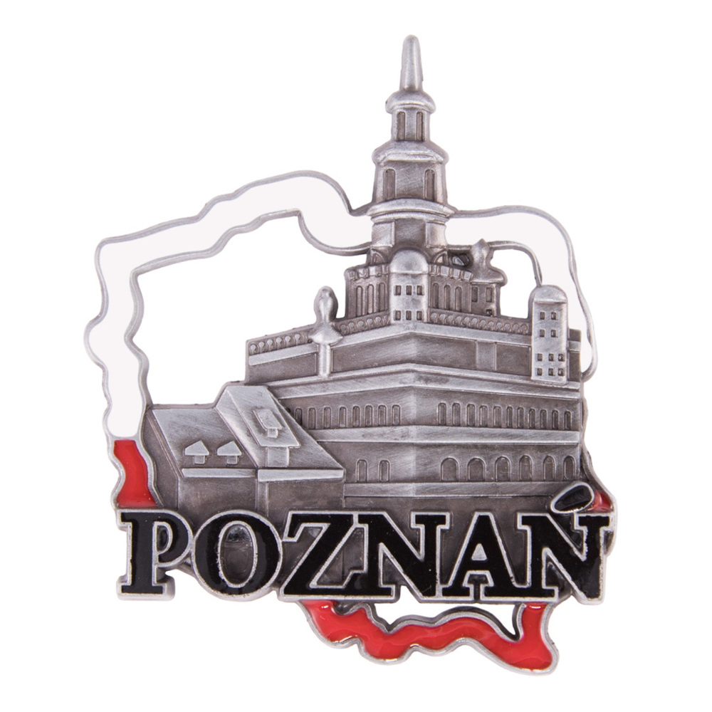 Magnes metalowy konturek Poznań ratusz