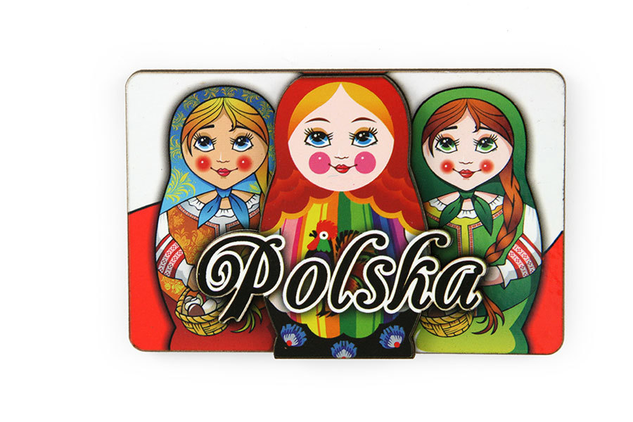 Magnes MDF Polska 3 matrioszki