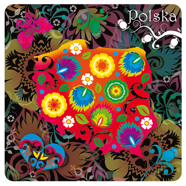 Zestaw 2szt podkładek korkowych Polska folk