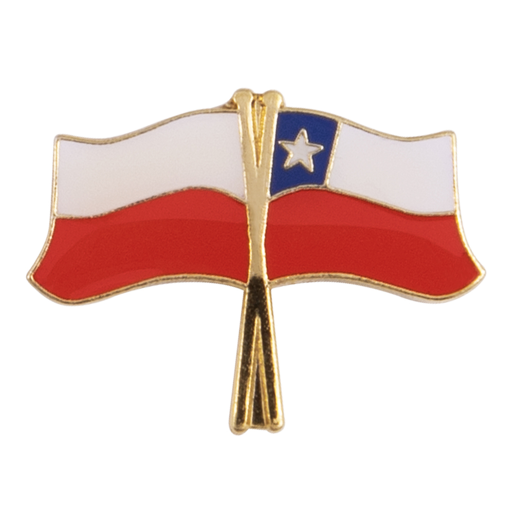 Przypinka - flagi: Polska i Chile