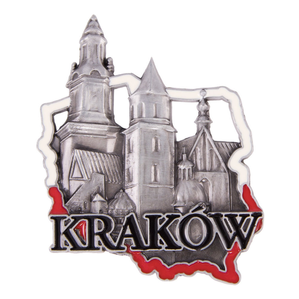 Magnes metalowy kontur Kraków Wawel