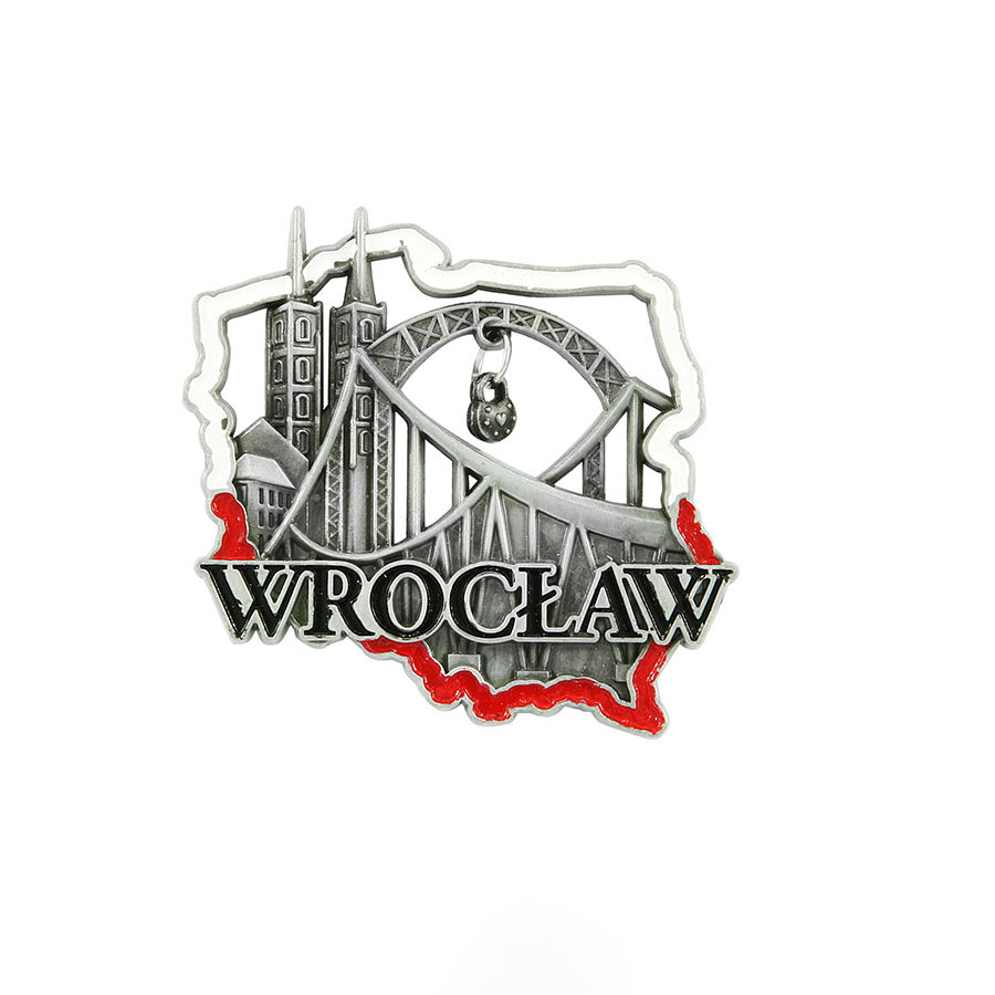 Magnes metalowy kontur Wrocław most