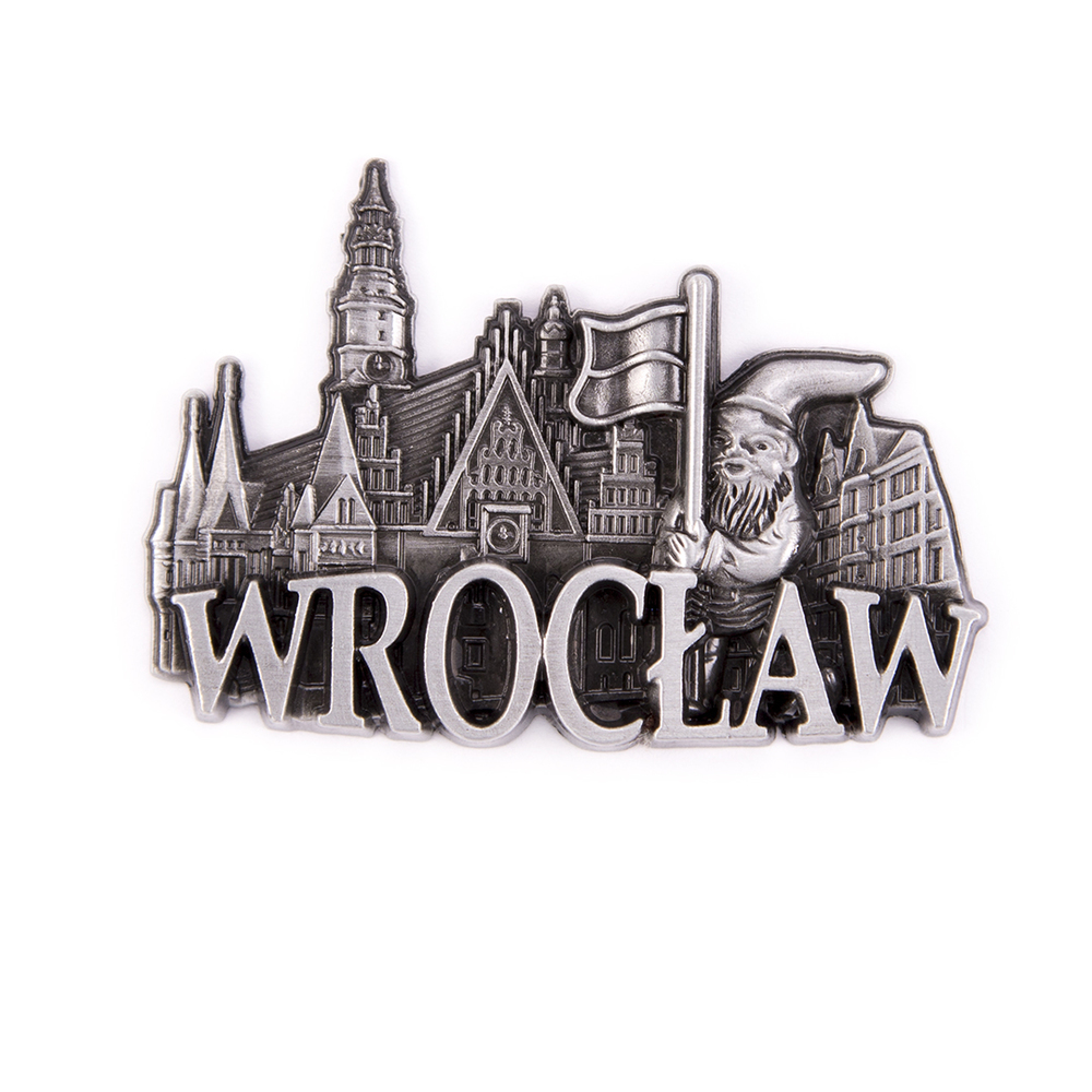 Magnes metalowy panorama Wrocław