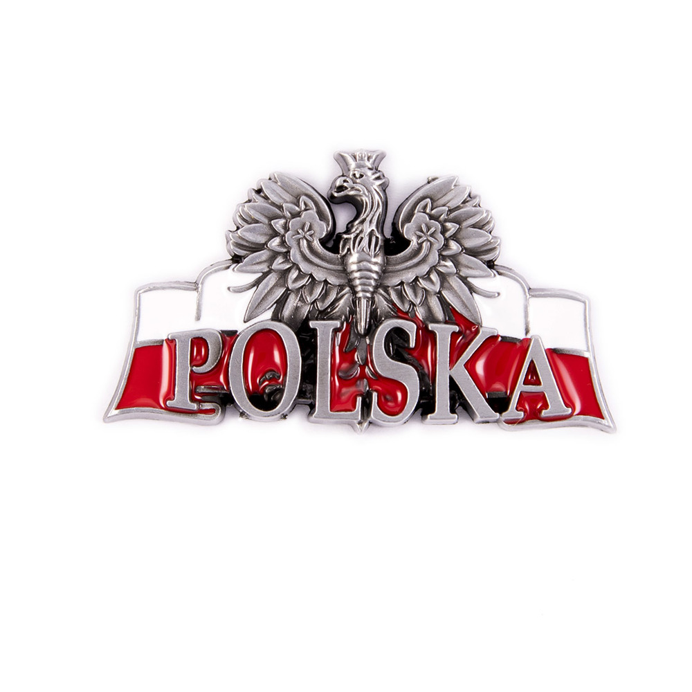 Magnes metalowy panorama Polska Orzeł