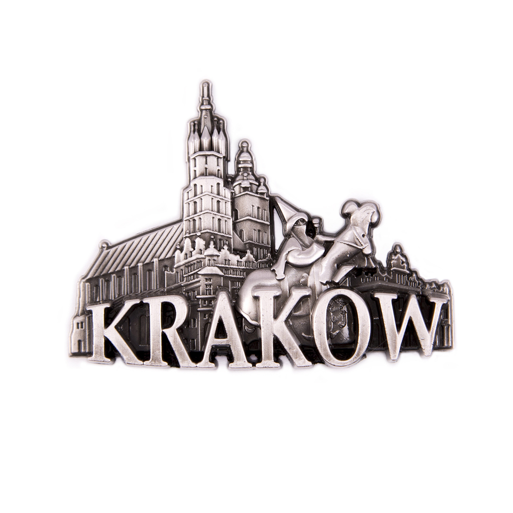 Magnes metalowy panorama Kraków rynek