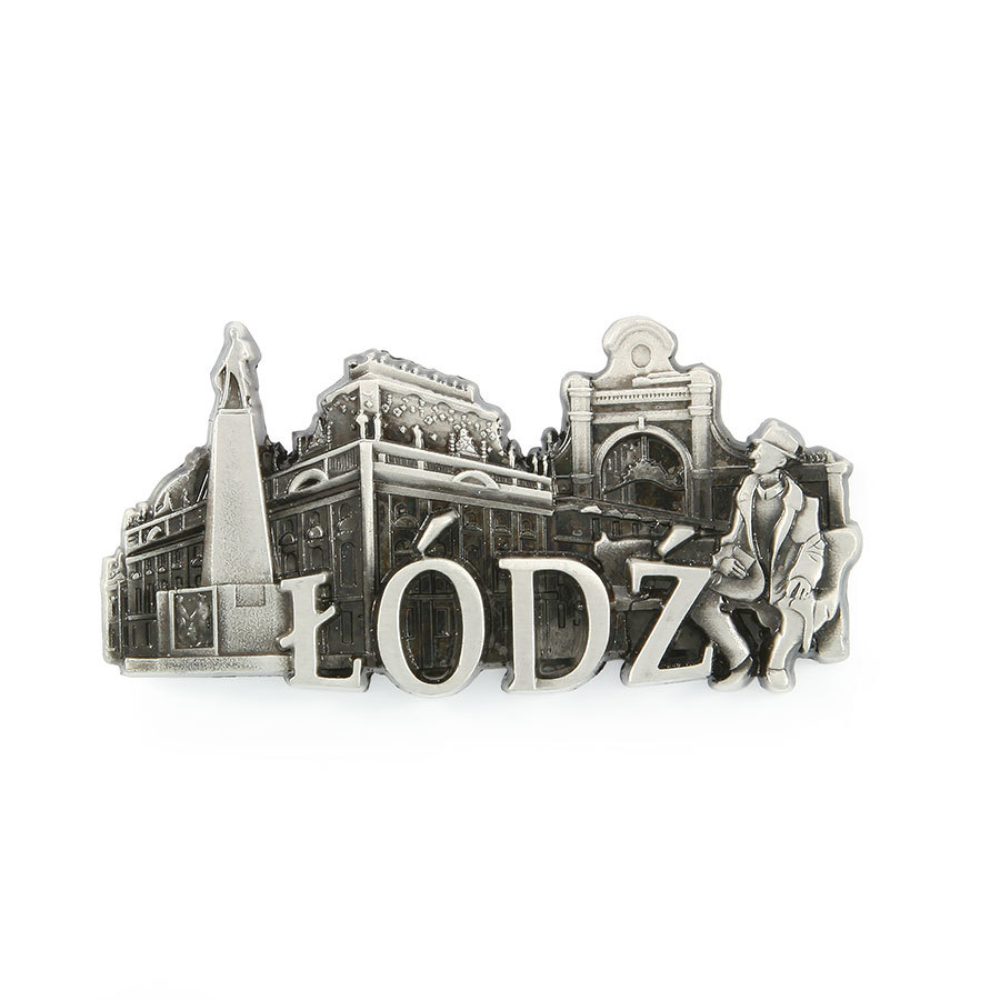 Magnes metalowy panorama Łódź