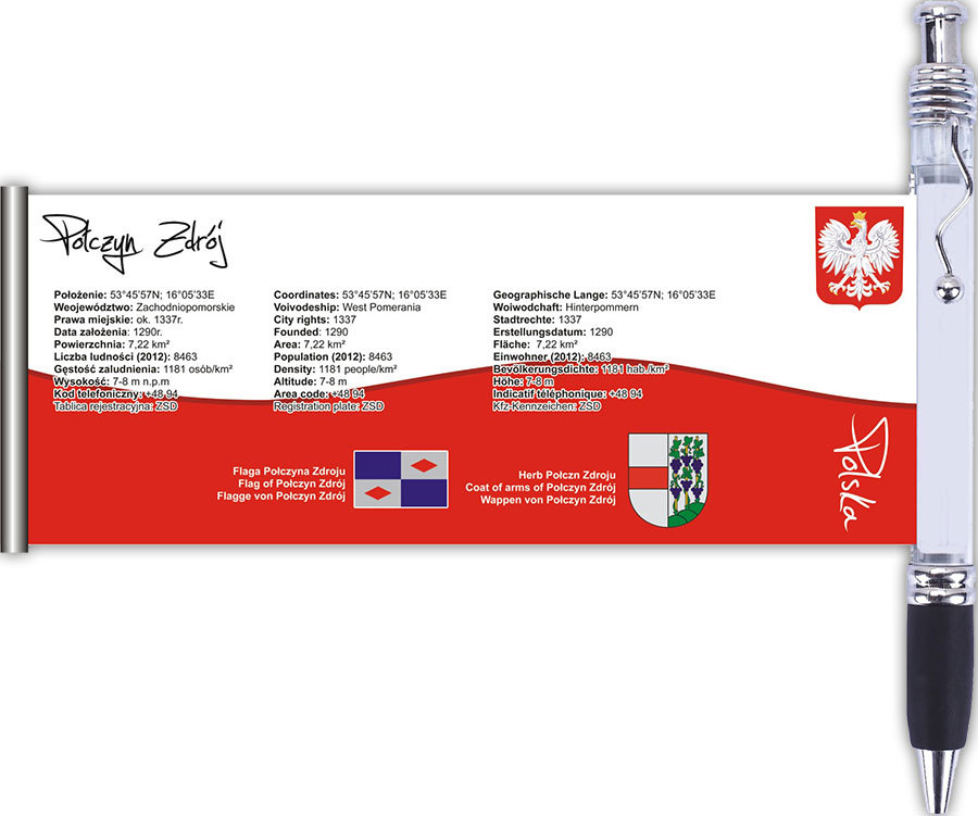 Długopis rozwijany Połczyn-Zdrój
