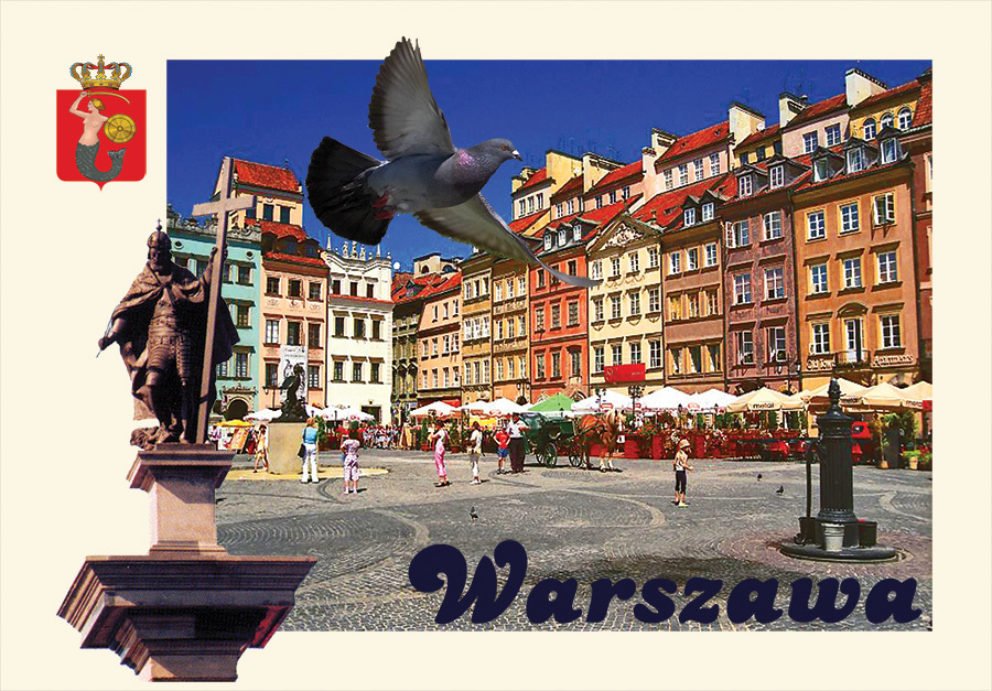 Pocztówka 3D Warszawa 05