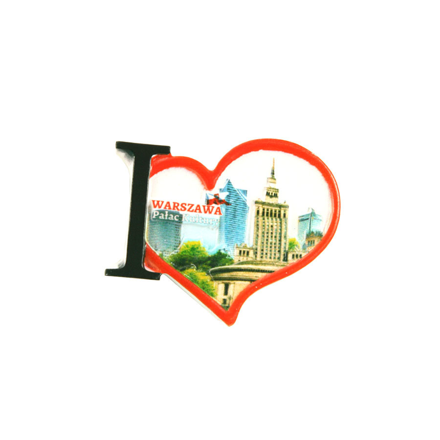 Magnes drukowany I love Warszawa Pałac Kultury
