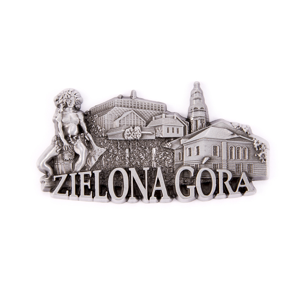Magnes metalowy panorama Zielona Góra