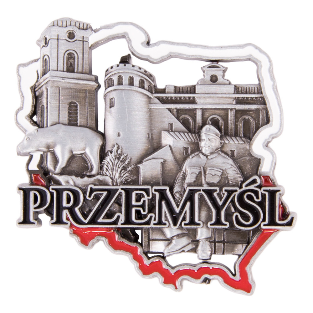Magnes metalowy kontur Przemyśl
