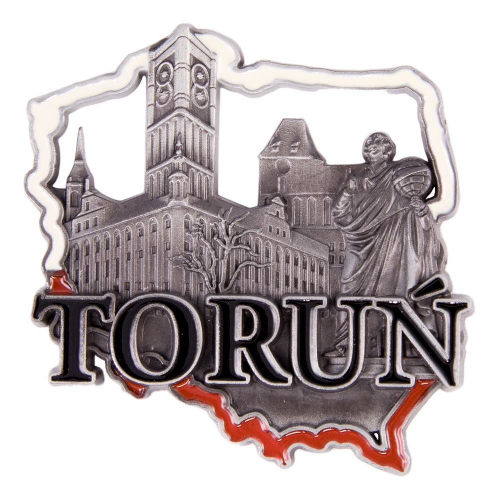 Magnes metalowy kontur Toruń