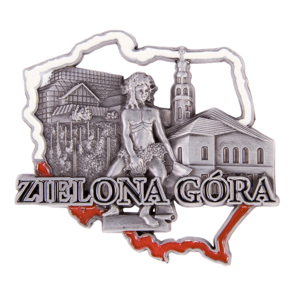 Magnes metalowy kontur Zielona Góra