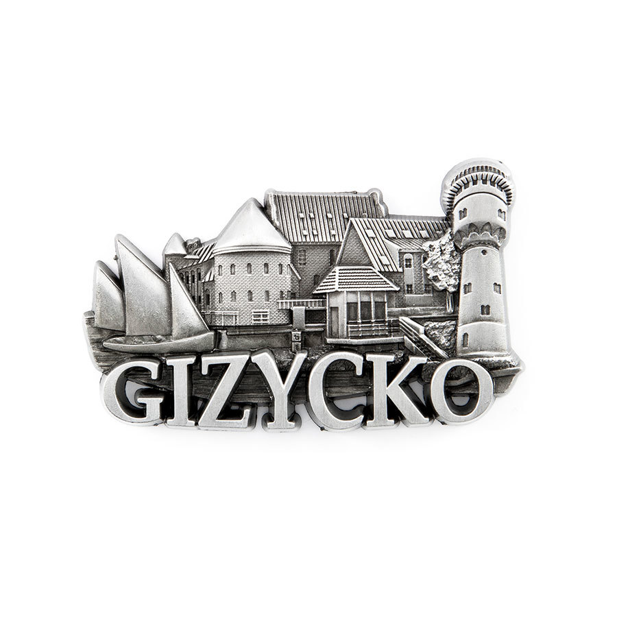 Magnes metalowy panorama Giżycko