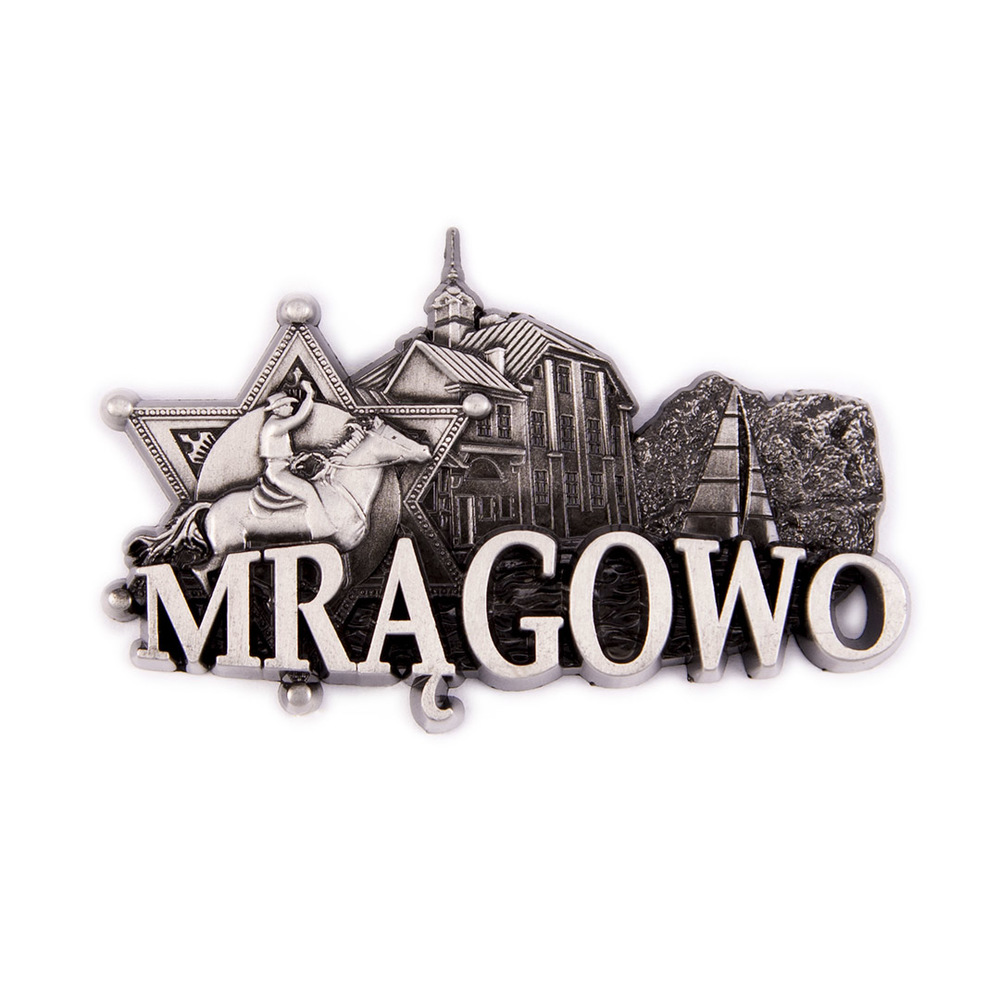Magnes metalowy panorama Mrągowo
