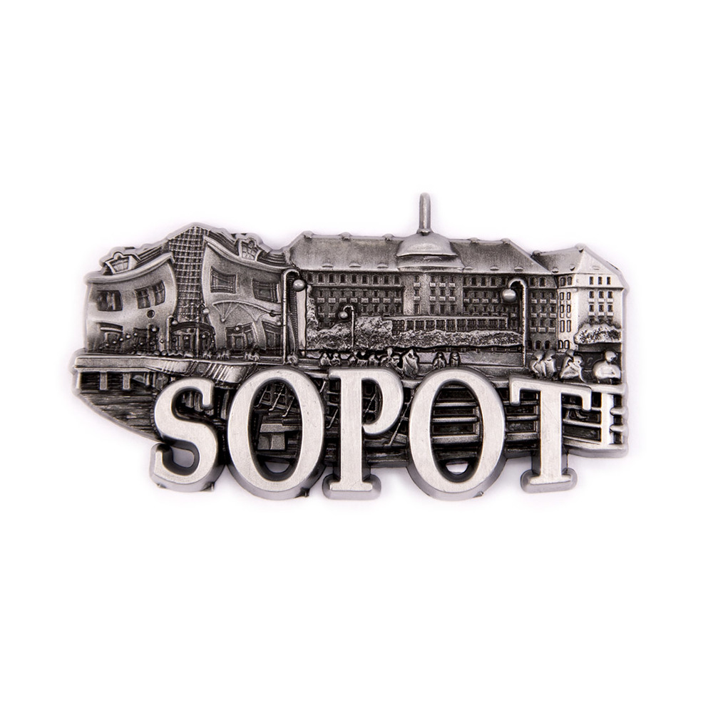 Magnes metalowy panorama Sopot
