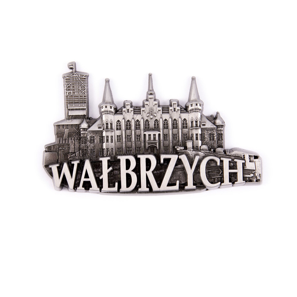 Magnes metalowy panorama Wałbrzych