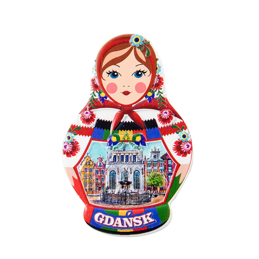 Magnes matrioszka reilief Gdańsk