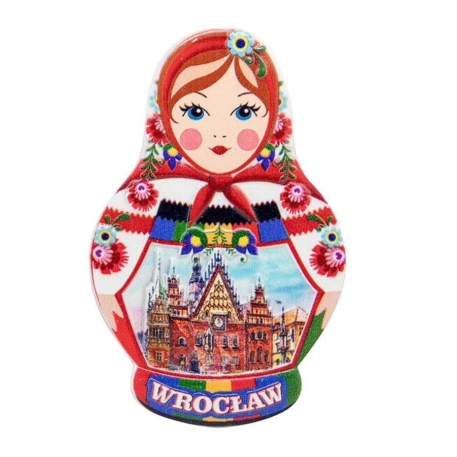 Magnes matrioszka reilief Wrocław