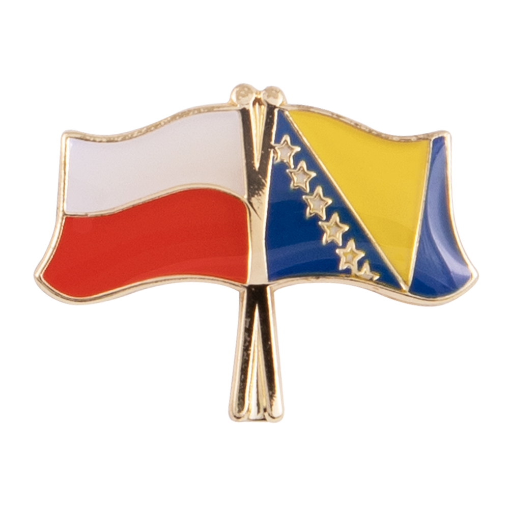 Flaga Polska-Bośnia i Hercegowina, przypinka