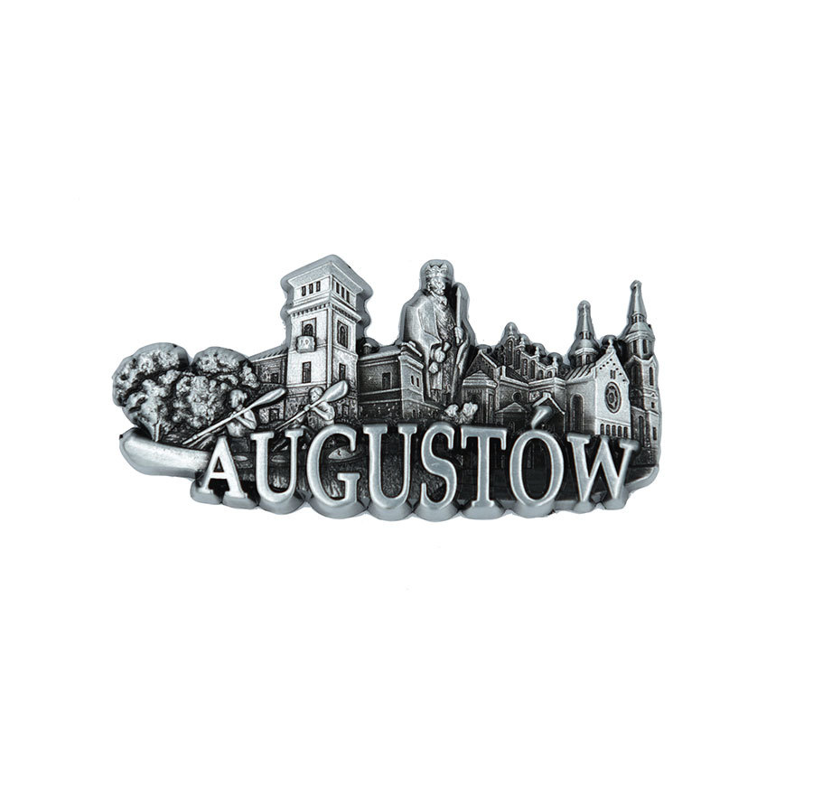 Magnes metalowy panorama Augustów