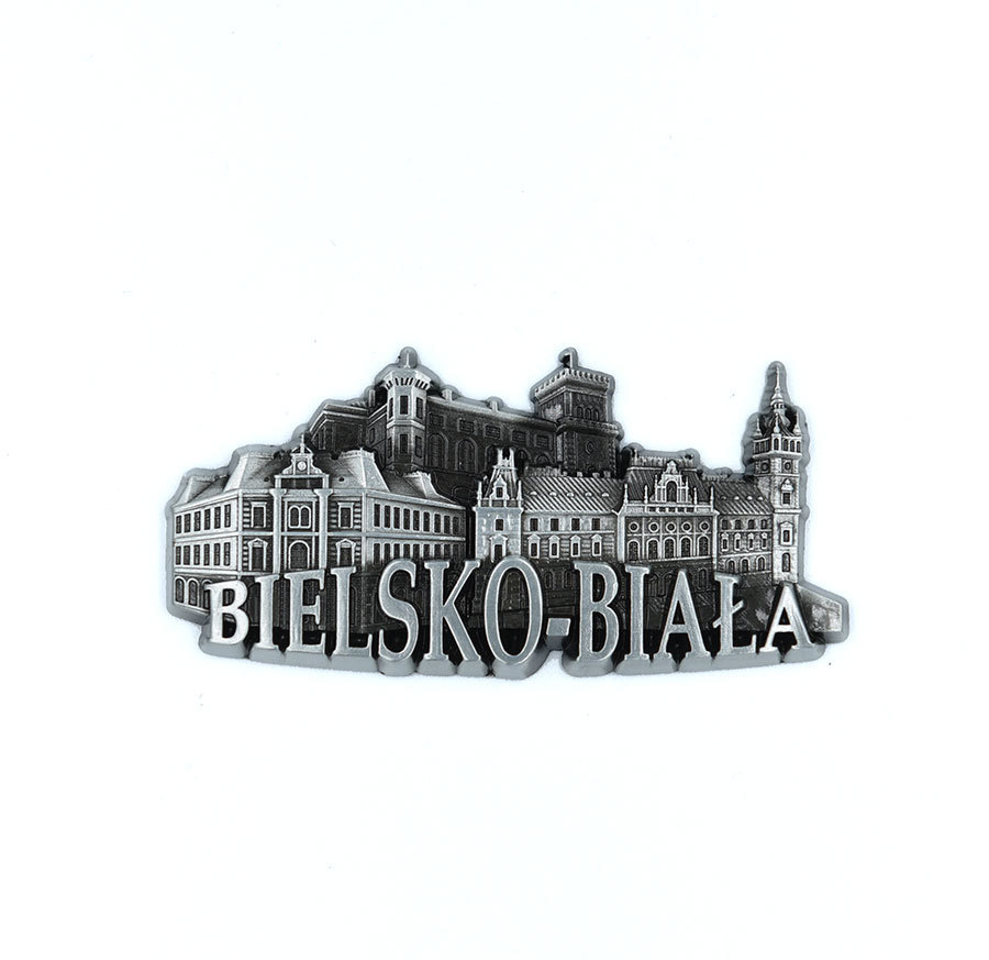 Magnes metalowy panorama Bielsko-Biała