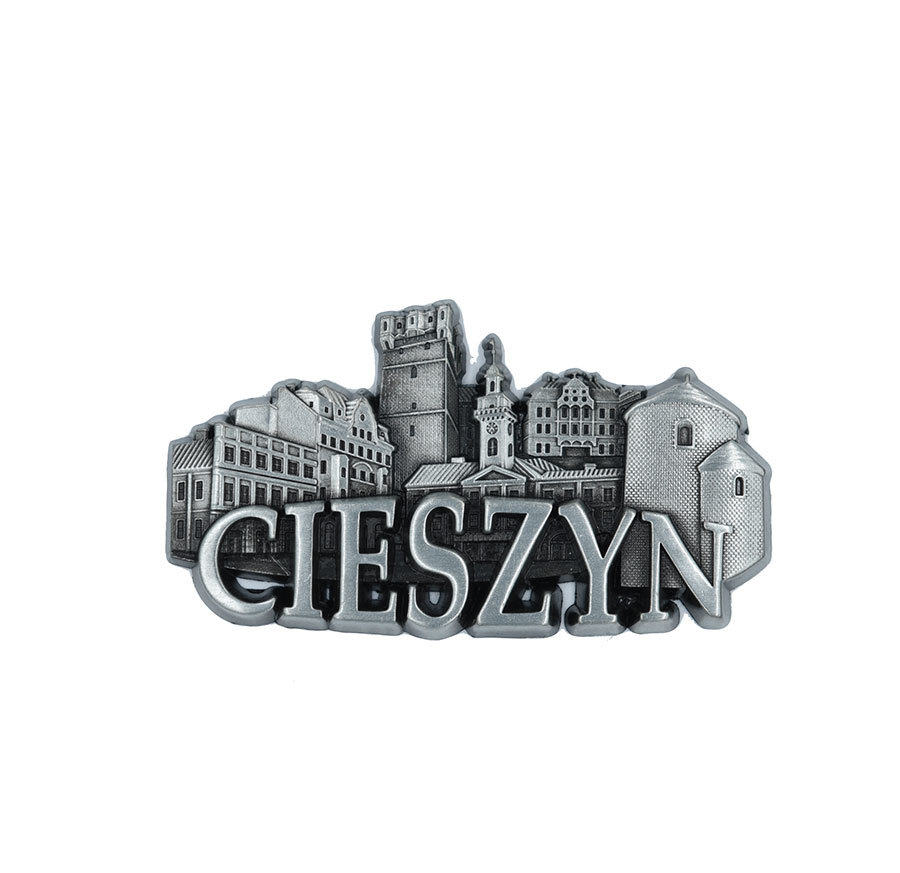 Magnes metalowy panorama Cieszyn