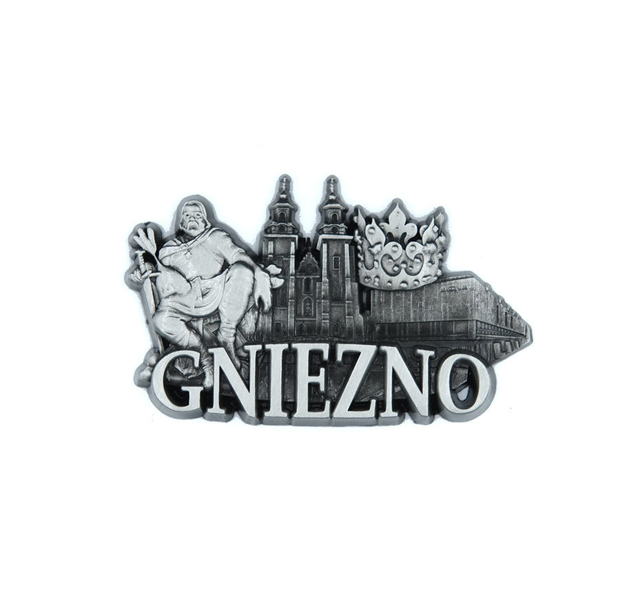 Magnes metalowy panorama Gniezno