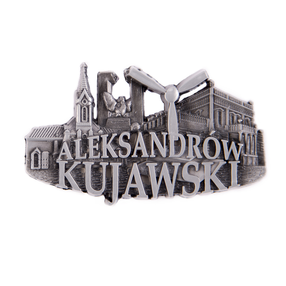 Magnes metalowy panorama Aleksandrów Kujawski