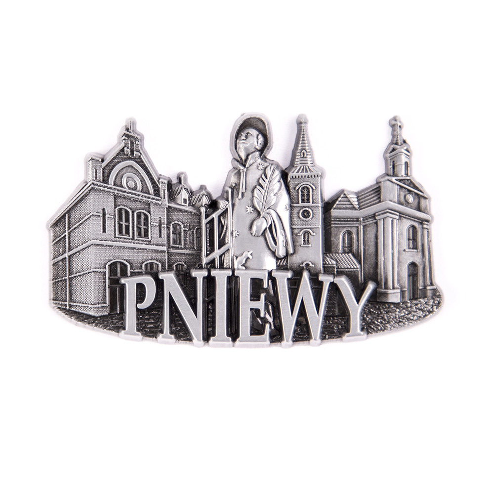 Magnes metalowy panorama Pniewy