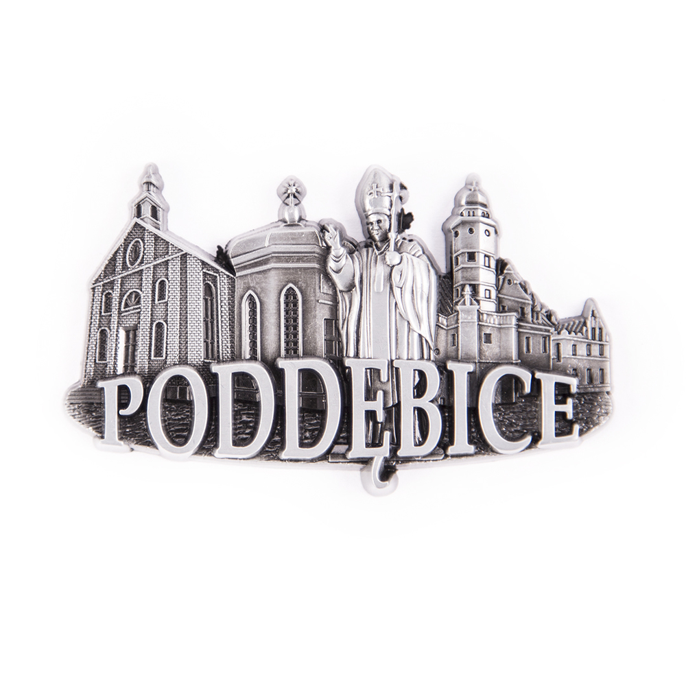 Magnes metalowy panorama Poddębice