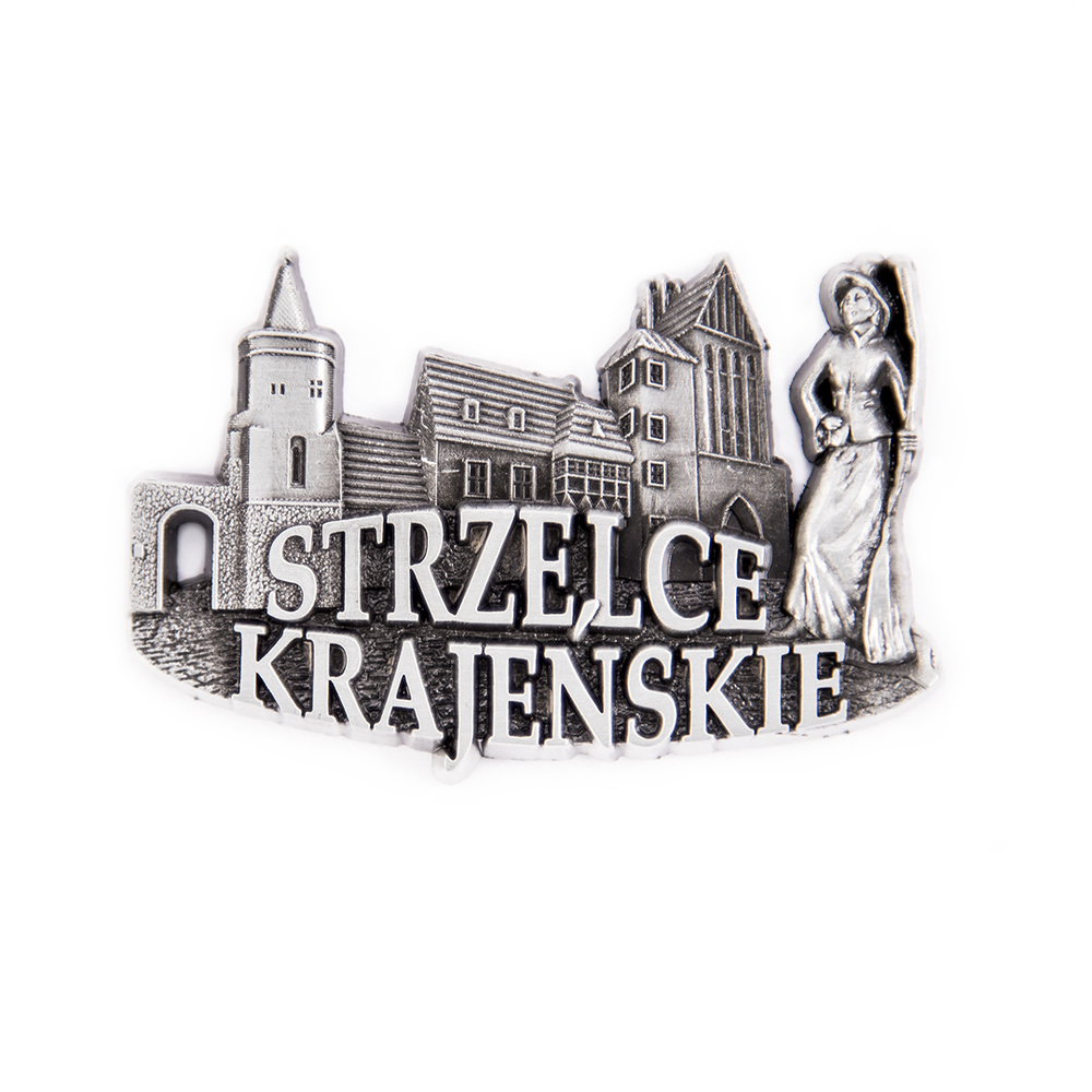 Magnes metalowy panorama Strzelce Krajeńskie