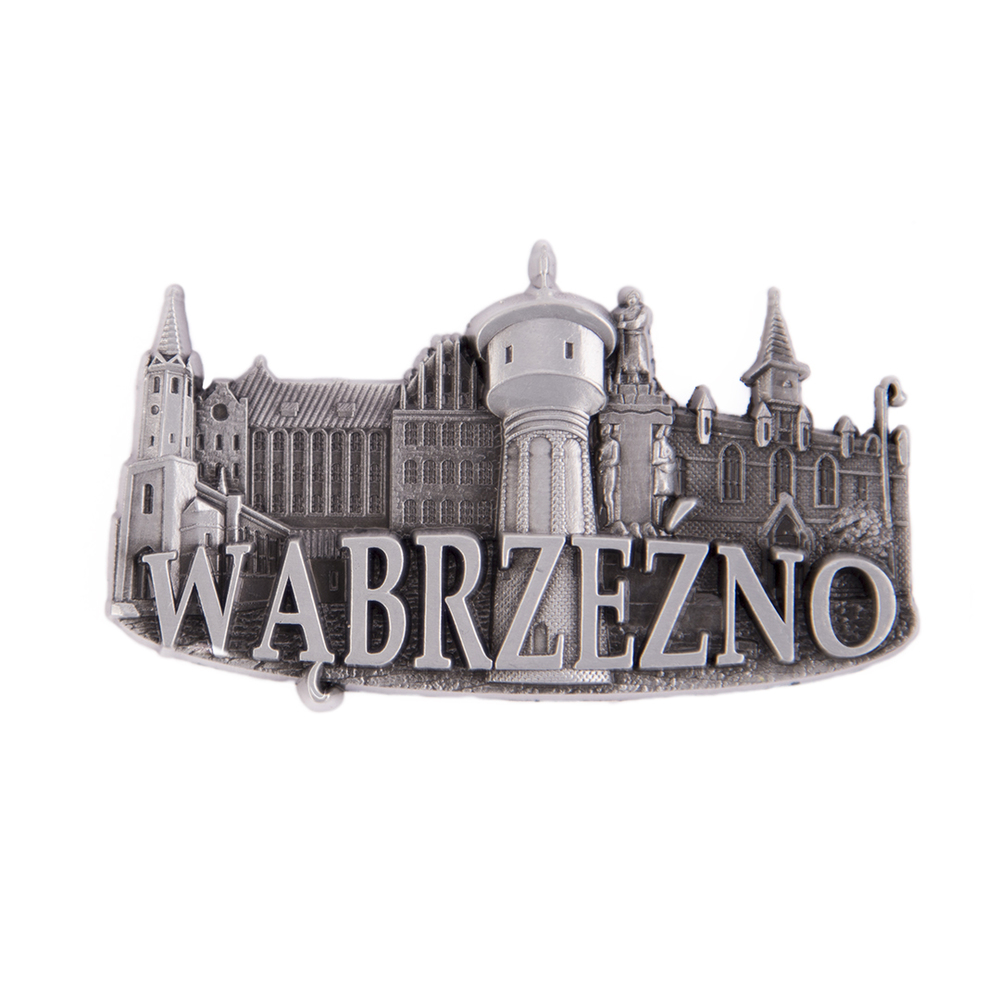 Magnes metalowy panorama Wąbrzeźno