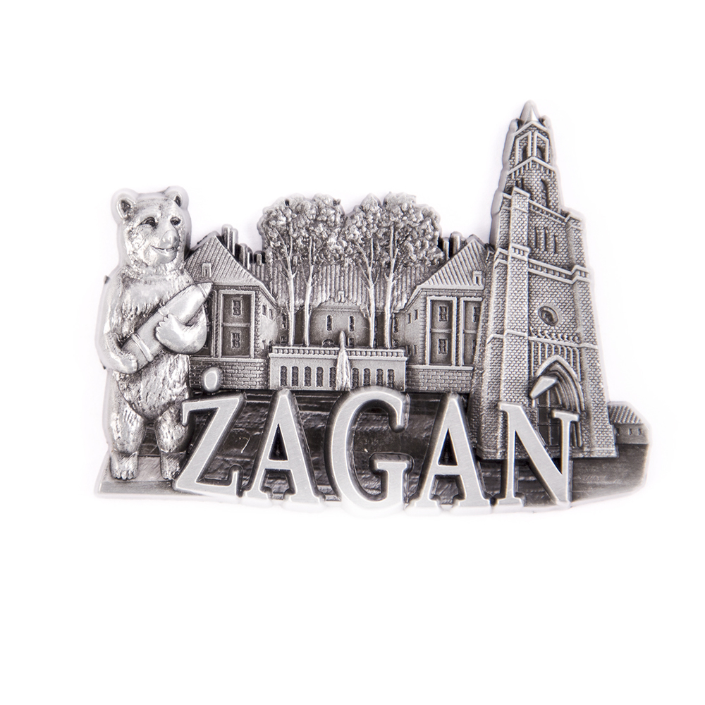 Magnes metalowy panorama Żagań
