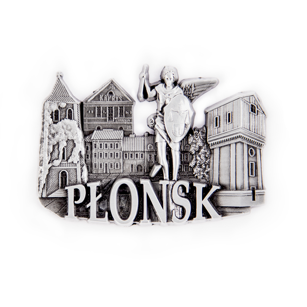 Magnes metalowy panorama Płońsk