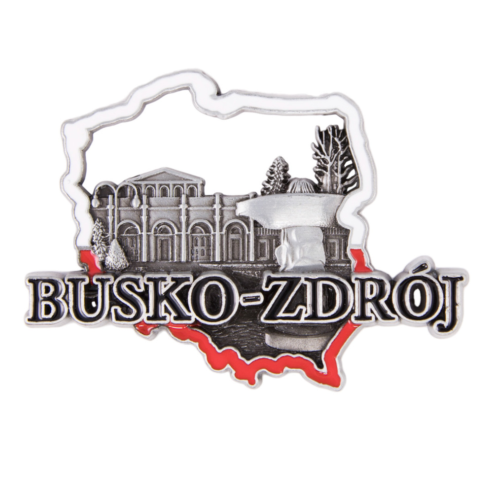 Magnes metalowy kontur Busko-Zdrój