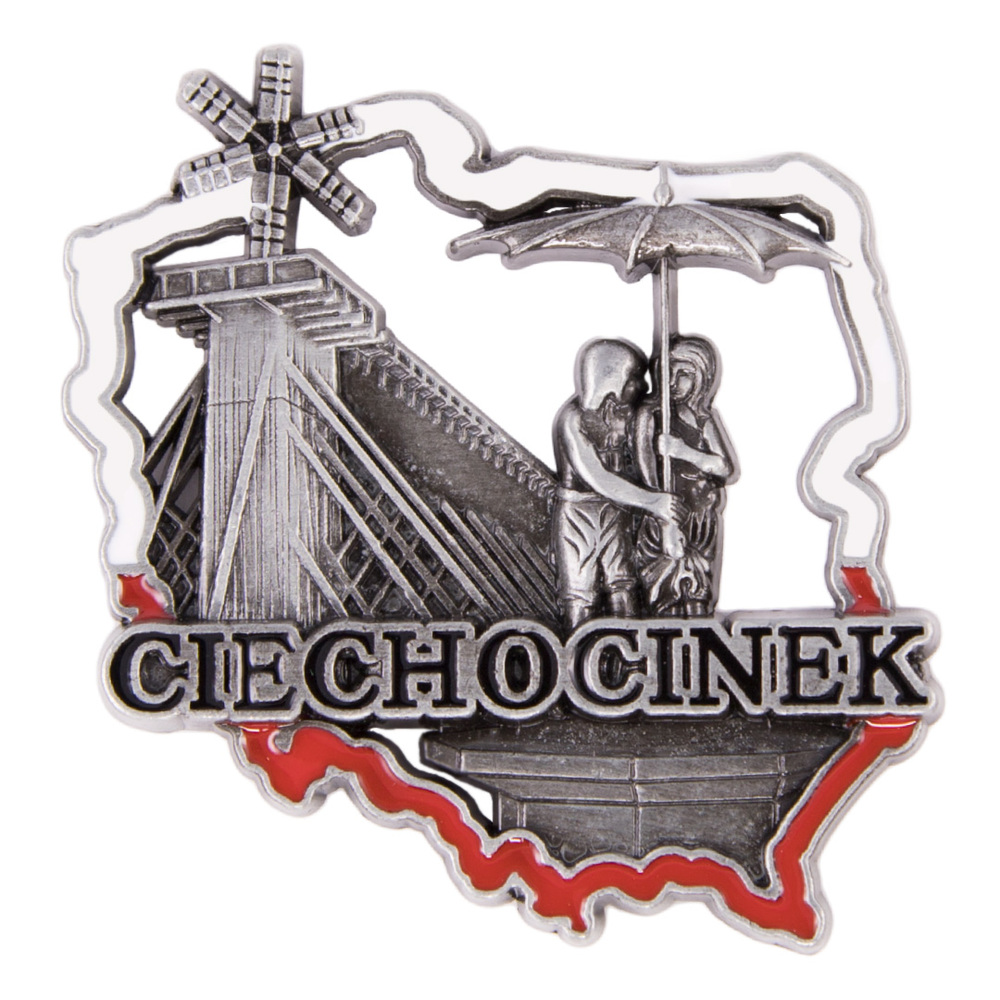 Magnes metalowy kontur Ciechocinek