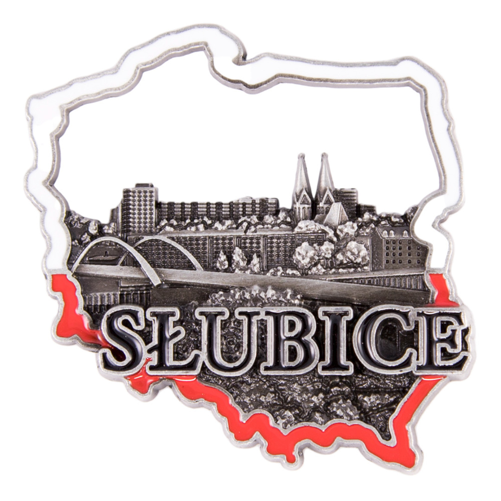 Magnes metalowy kontur Słubice