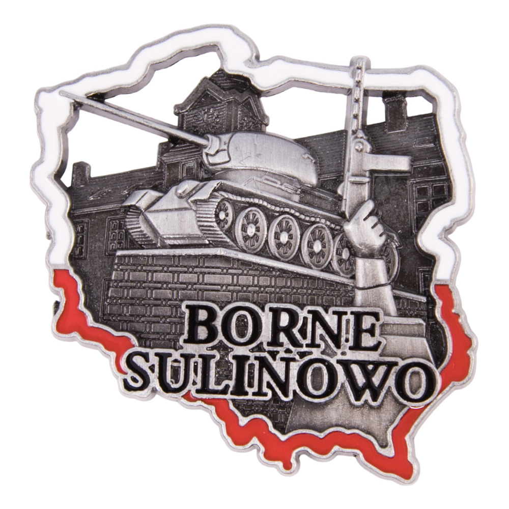 Magnes metalowy kontur Borne Sulinowo