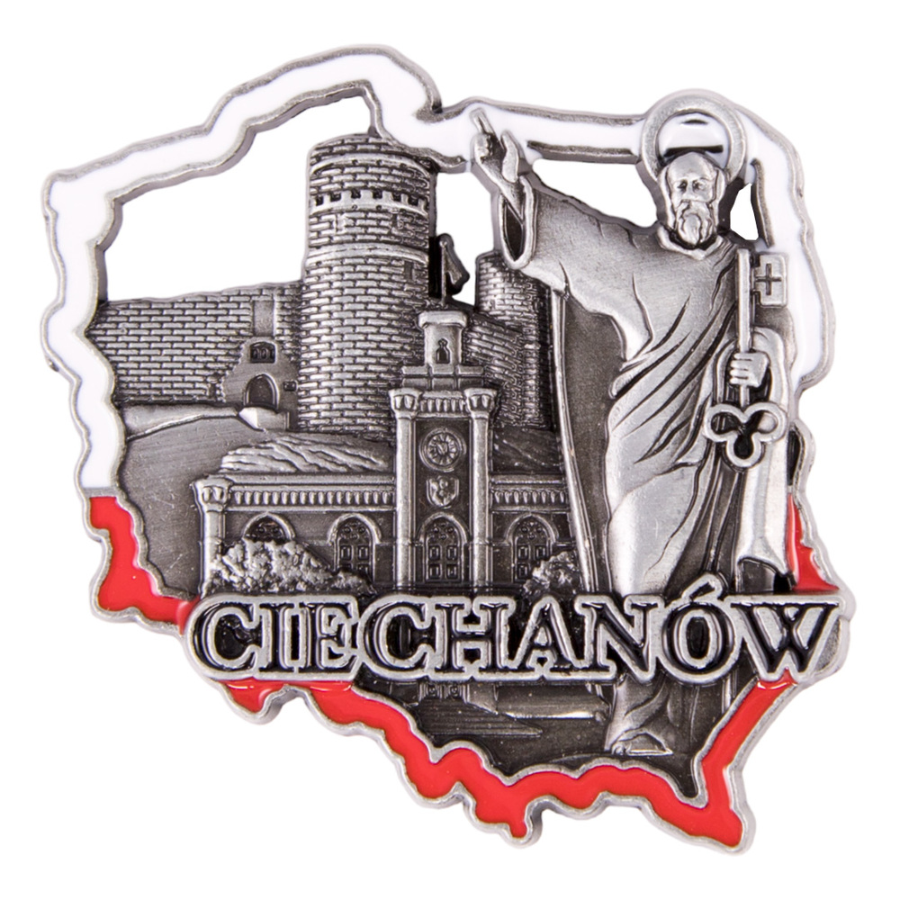 Magnes metalowy kontur Ciechanów
